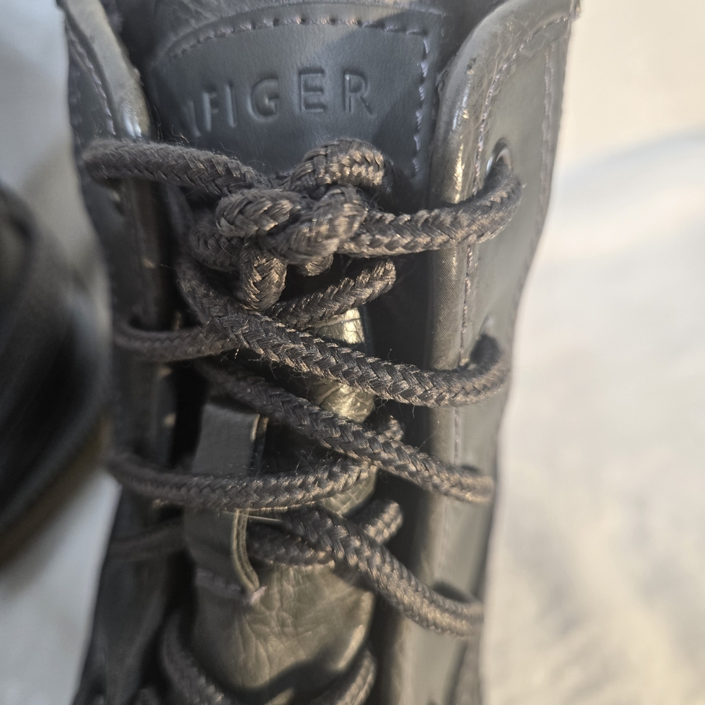 Tommy Hilfiger Black and Brown Men's Rain Boots - Picture 3 of 9